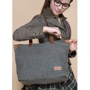 dark gray Canvas purse bag