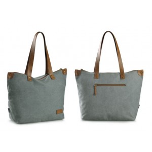 grey canvas shopper bag