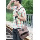 brown Men's canvas satchel