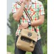 khaki Men's canvas satchel