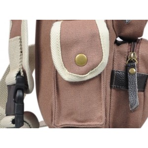 brown single shoulder strap backpack