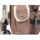 brown single shoulder strap backpack