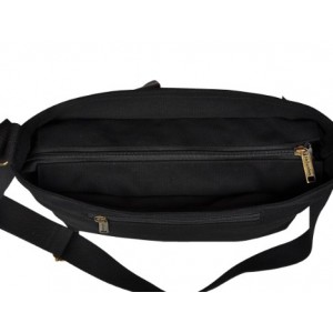 black canvas satchel bag