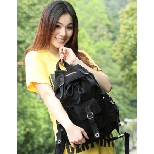 black canvas rucksack cheap