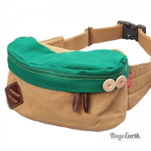 Bright Colored Fanny Packs, Red Canvas Fanny Pack Green Coffee