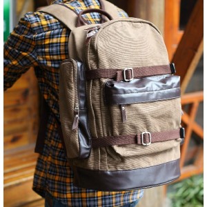 coffee Canvas satchel backpack,