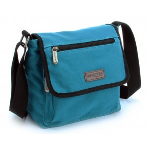 blue canvas messenger bag for men