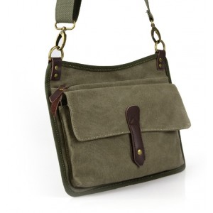 Canvas messenger shoulder bag, canvas money bag  