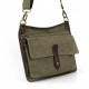 Canvas messenger shoulder bag