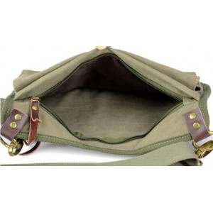 army green Canvas messenger shoulder bag