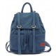 blue canvas rucksack school backpack