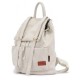 beige canvas rucksack school backpack