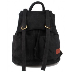 black Cute canvas backpack