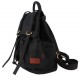 black rucksack school backpack