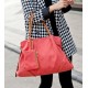 red travel handbag