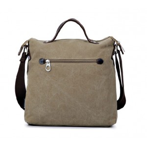 khaki Canvas shoulder bag for men