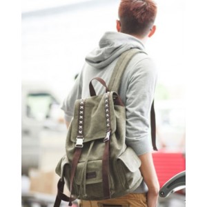 cool Vintage canvas backpacks for men