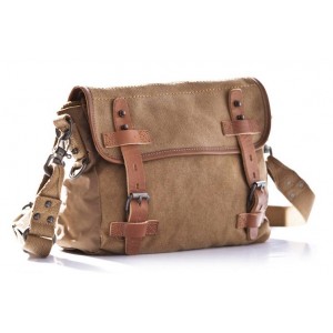 khaki messenger bag