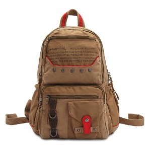 Cotton canvas backpack, vintage canvas backpack