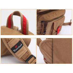 khaki vintage canvas backpack