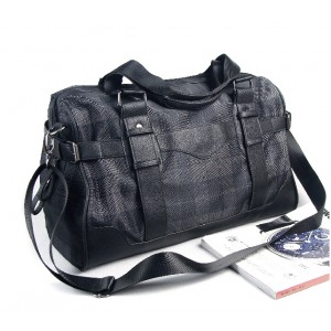 Black messenger bag, over the shoulder travel bag