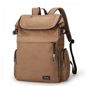 KHAKI Eco Friendly Rugged Multi-function Canvas Rucksacks