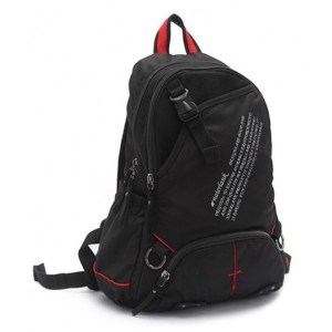 Cotton canvas rucksack, black canvas backpack