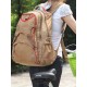 womens khaki retro canvas rucksack backpack