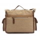 khaki canvas satchel messenger bag