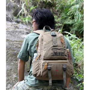 coffee canvas backpack mens