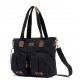 Canvas shoulder bag schoolbag black