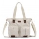 beige Canvas shoulder bag