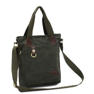 army green canvas satchel bookbag