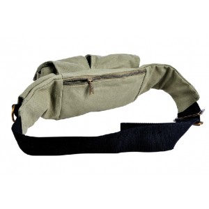 Cotton canvas fanny pack, waist belt bag - BagsEarth