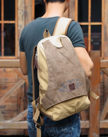 Vintage canvas backpack leather, canvas backpack for high school ...