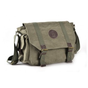 Men's weekday canvas messenger bag, mens canvas shoulder bag - BagsEarth