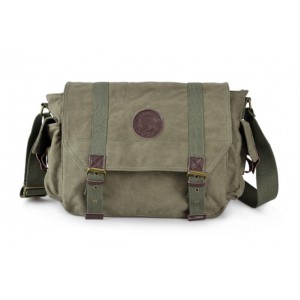 Men's weekday canvas messenger bag, mens canvas shoulder bag - BagsEarth