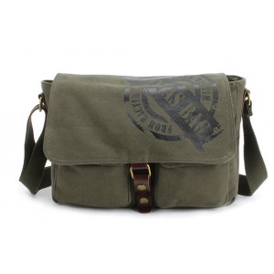 IPAD mens canvas messenger bag, canvas military messenger bag - BagsEarth