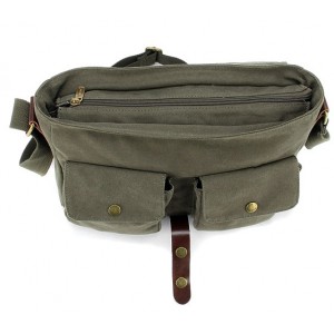 IPAD mens canvas messenger bag, canvas military messenger bag - BagsEarth