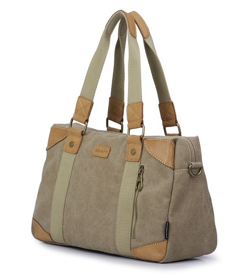 Canvas tote purse, canvas shoulder bag - BagsEarth
