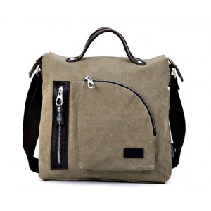 Canvas shoulder bag for men, canvas utility bag - BagsEarth