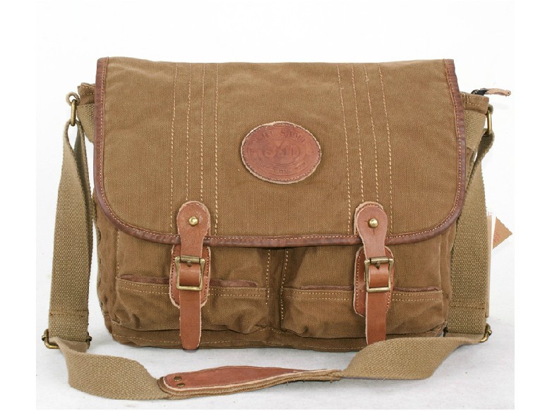 Men messenger bag, cotton canvas bag - BagsEarth