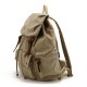 Khaki Waterproof Canvas Rucksack, Army Green School backpack - BagsEarth