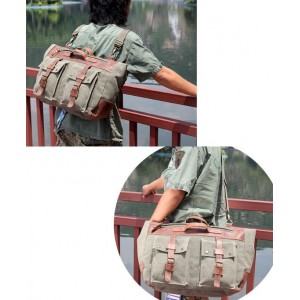 Canvas messenger backpack, canvas tote bag - BagsEarth