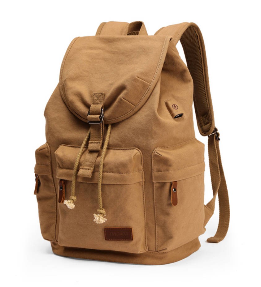 Stylish Drawstring Canvas Laptop Schoolbags - BagsEarth