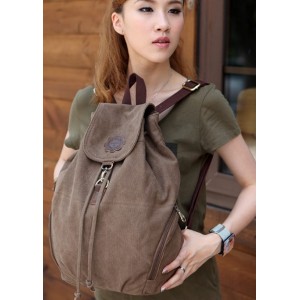 Vintage canvas rucksack, canvas knapsack backpack - BagsEarth